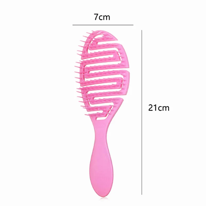 

1PC Hair Styling Brush Anti Tangle Anti-static Head Massage Hairbrush Salon Hairdressing Straight Curly Hair Comb Wet Brush Comb