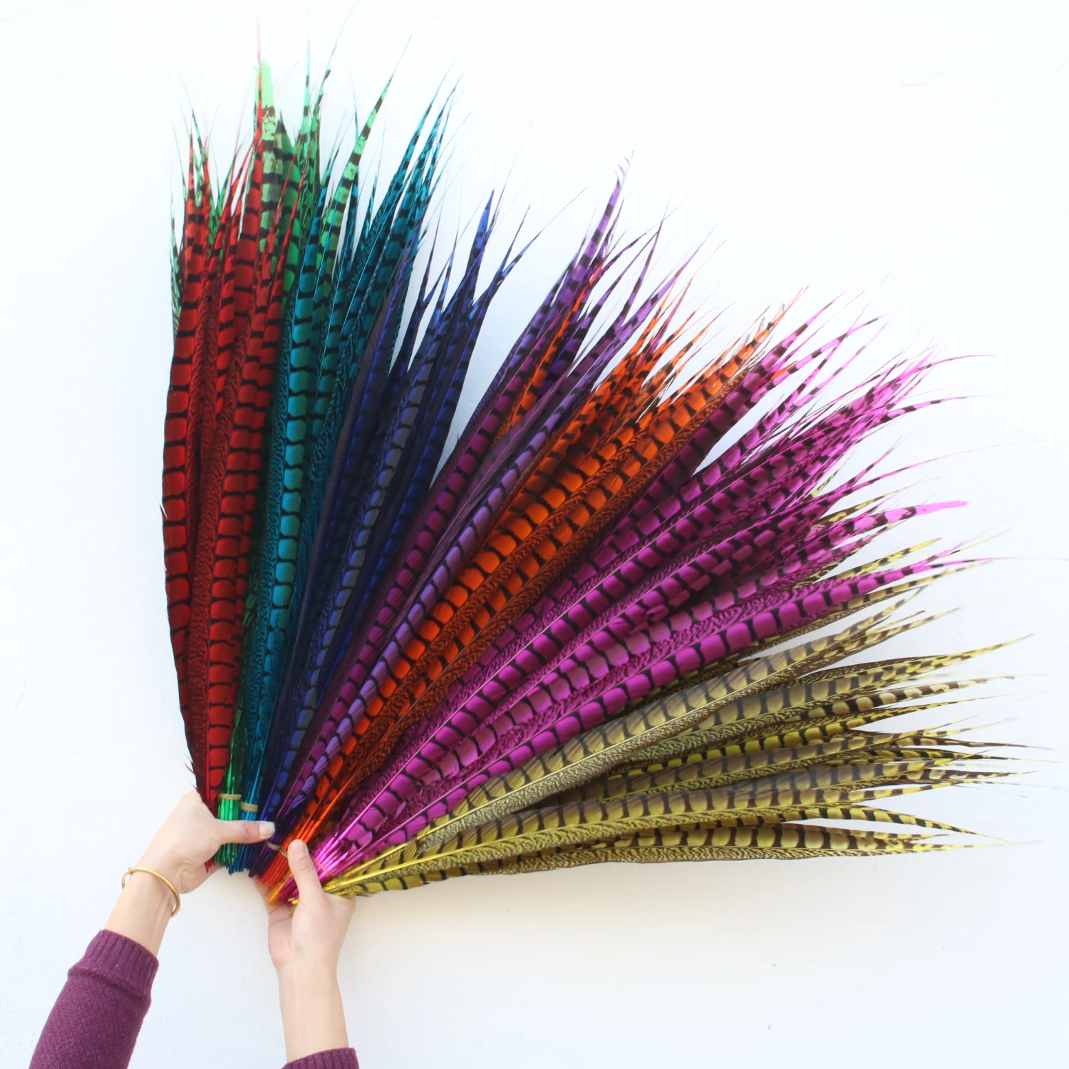 Plumas de cola de fais&aacute;n para manualidades, adornos de boda, Plumas de fais&aacute;n, 36-40 pulgadas/90-100CM, 50 unids/lote-1