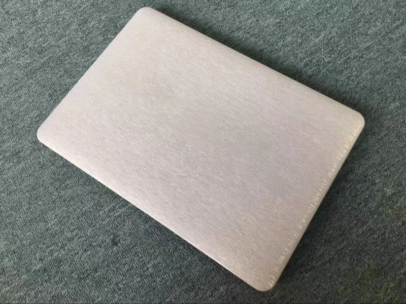 PU матовый чехол для ноутбука с текстурой древесины для MacBook Pro Air retina 11 12 13 15 дюймов с сенсорной панелью чехол для ноутбука - Цвет: Розовый