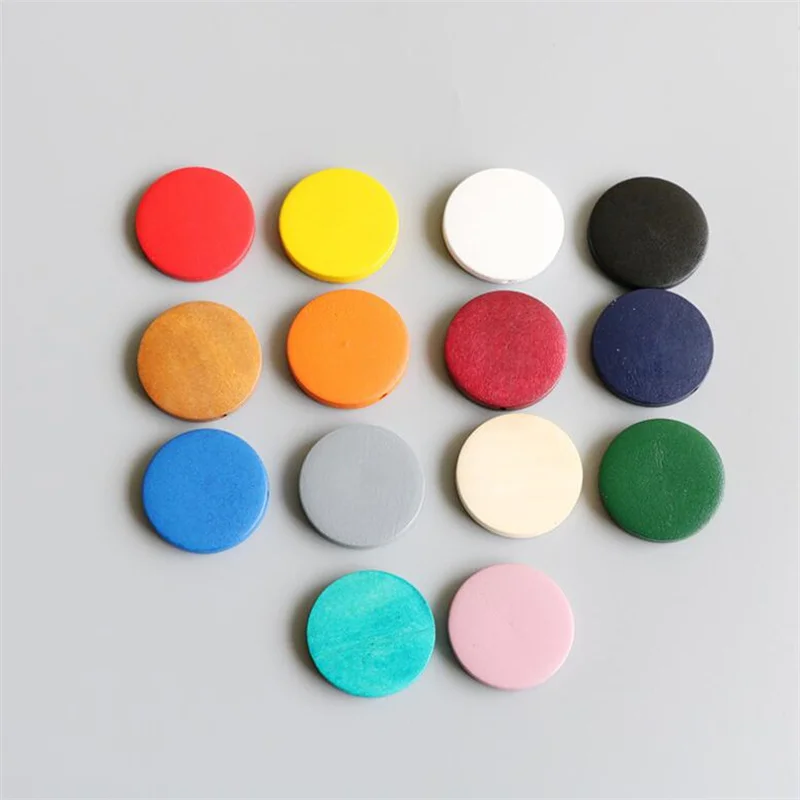 

10pcs 14 Colors Round Flat Wood Charm Pendant With Hole For Drop Earrings Necklace Jewelry Making DIY Decorative