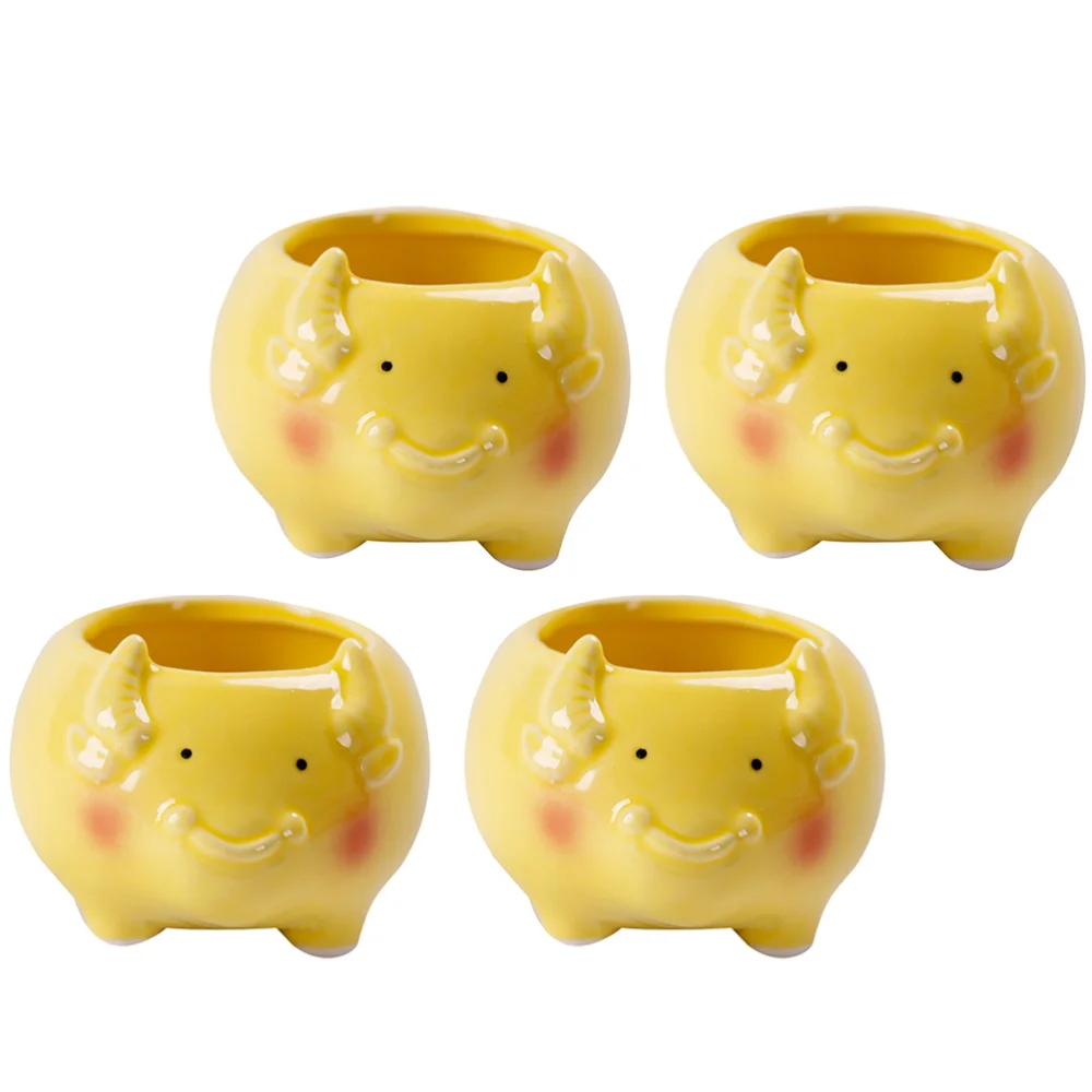 4 шт творческие цветочные горшки для висячих Керамика бассейна Сочные горшках