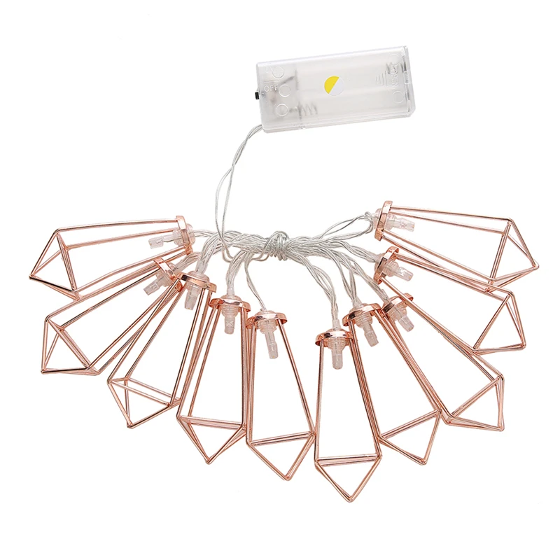 Рождественский светодиодный Сказочный светильник из розового золота с