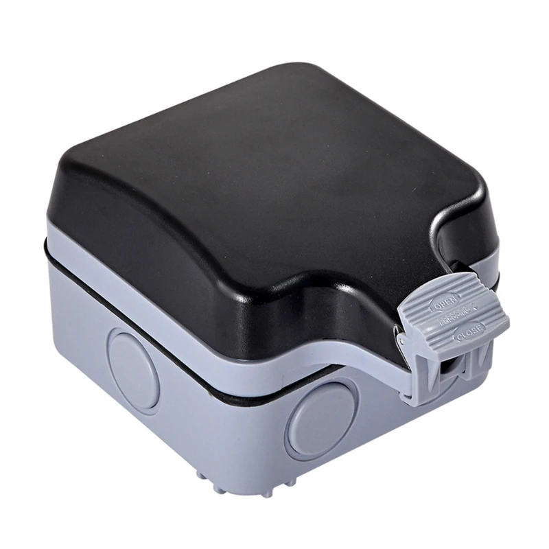 

External Outdoor IP66 1 Slot Wall Socket Dustproof Surface-Mounted Protective Contact Weatherproof Adapter with Hinged for X37B