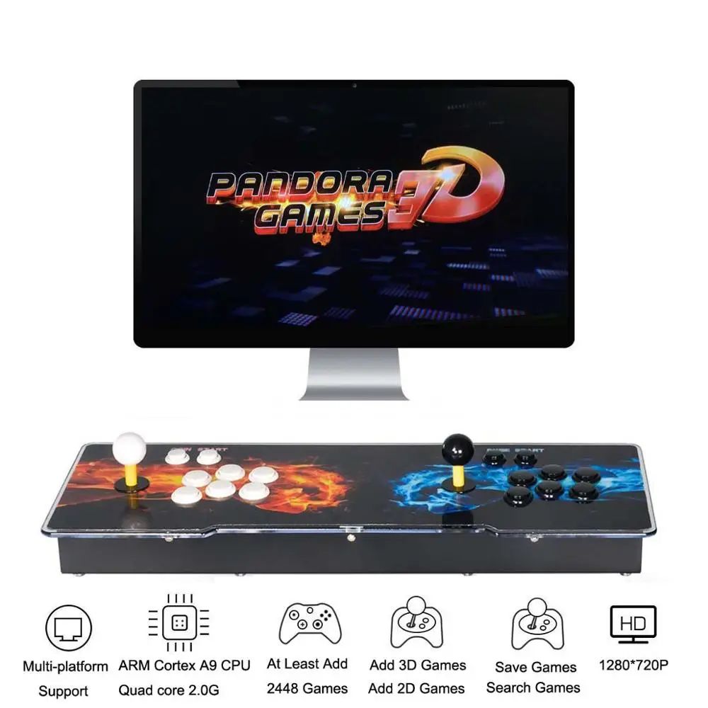Fists 3D Pandora Games аркадная консоль, 2448 игр, добавить больше игр, поиск/сохранение/скрытие/удаление игр, 1280x720 P, мультиплееры онлайн - Цвет: Fists