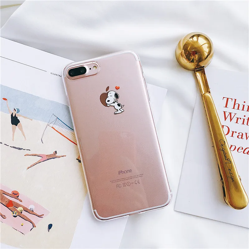 Модный чехол для iPhone 6, 6s, 7, 8 Plus, X, XR, XS, MAX, 10, мягкий чехол для телефона, для iPhone 7, роскошный, мультяшный, прозрачный, ультра тонкий