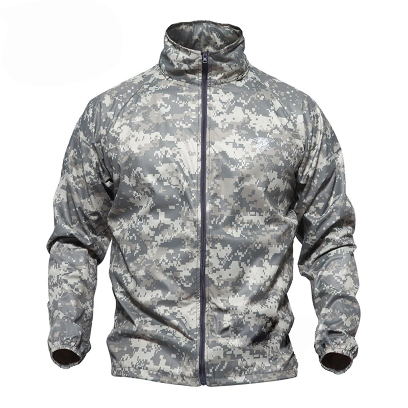 Тактическая куртка с дизайном морских котиков легкий камуфляжная Для мужчин