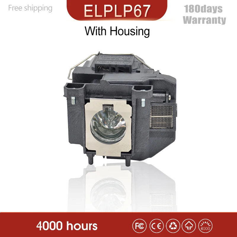 Лампа ELPLP67 V13H010L67 для проектора лампа EB-C30X S01 S02 S02H S11 S12 с корпусом | Электроника