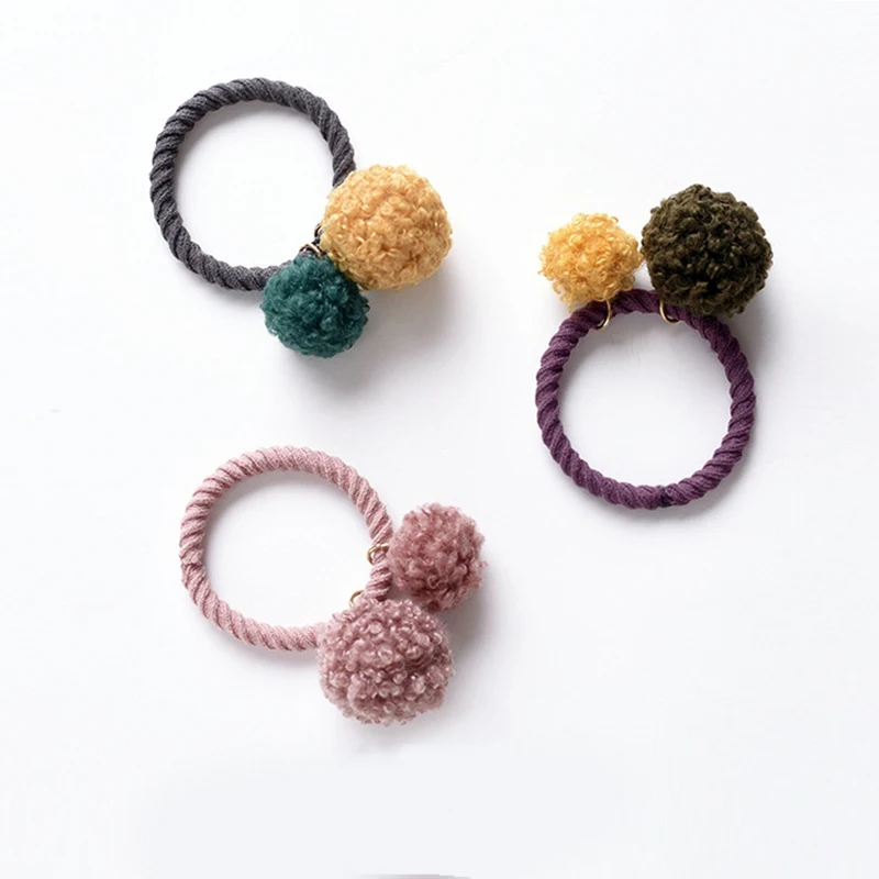 Новый милый шарик для волос канатная Резиновая лента эластичная Детская повязка