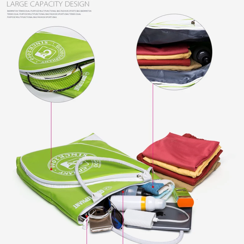 Squash Racket Tennis Bag Women Men Badminton Handbag Waterproof Padel Backpack Female Sports Badminton Accessories And Equipment