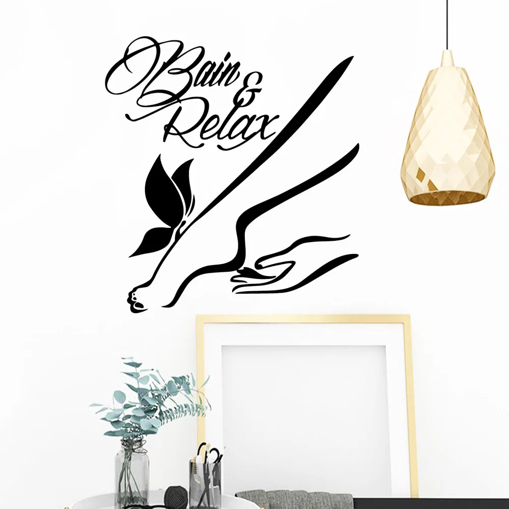 Виниловые наклейки для ухода за ногами декор салона красоты | Дом и сад