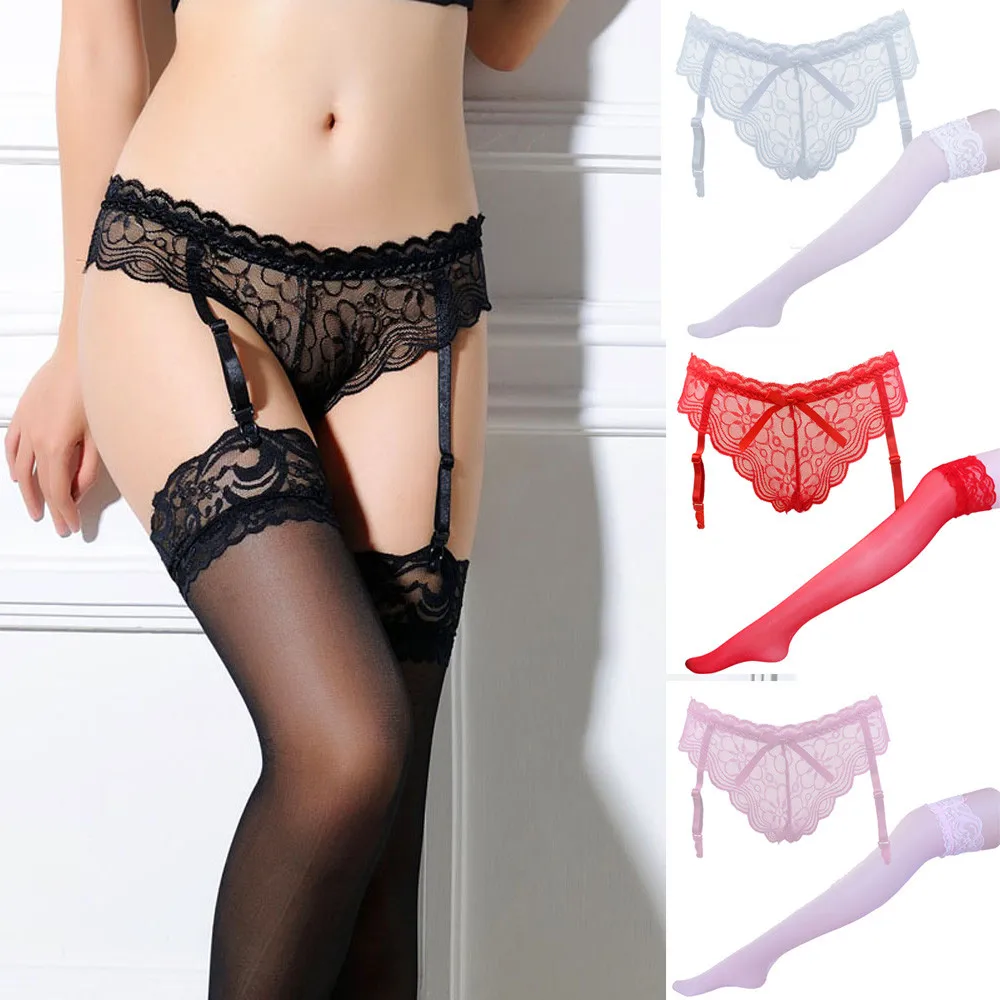 

Женское белье, сексуальное женское эластичное кружевное шелковое сексуальное нижнее белье для женщин, комплект для секса, подвязки, подтяжки, трусики