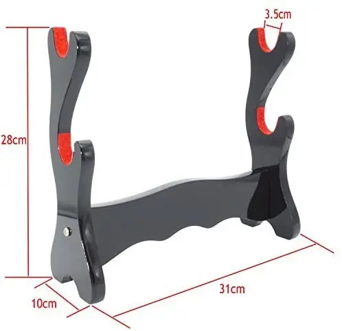 Подставка для меча черная лаковая отделка держатель самурая подставка