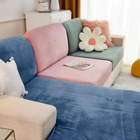 2021 new winter plush seat cover stretch half pack universal cover dustproof non slip four seasons home sofa cover towel