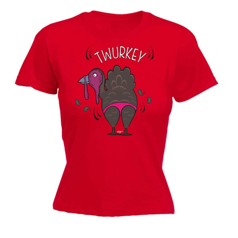 Женская забавная Футболка-Twurkey-Birthday Joke Humour Tee подарок новинка футболка модная