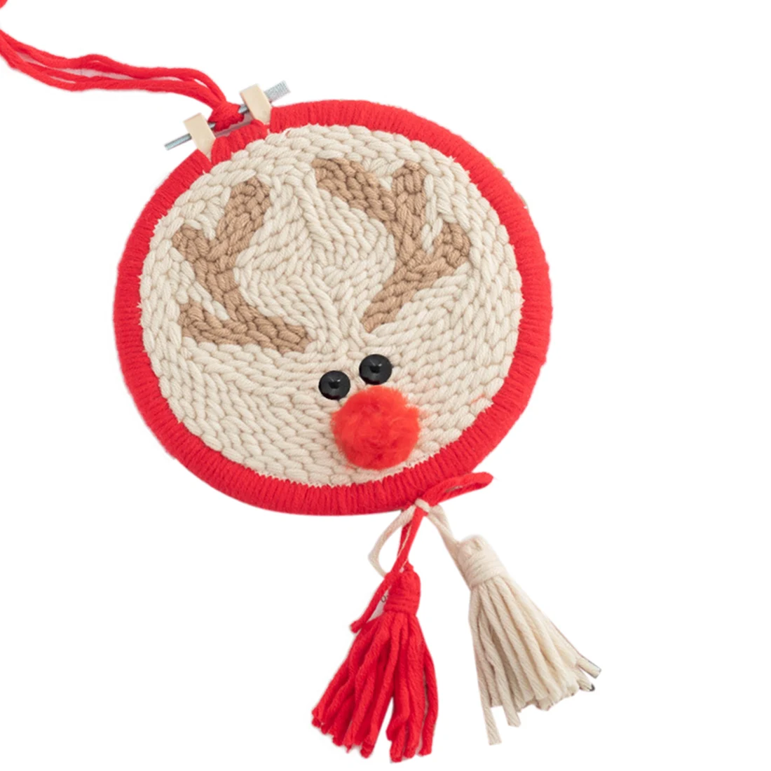 Набор вязаных шерстяных ковриков для рукоделия подарок с шерстяной вышивкой 15 см