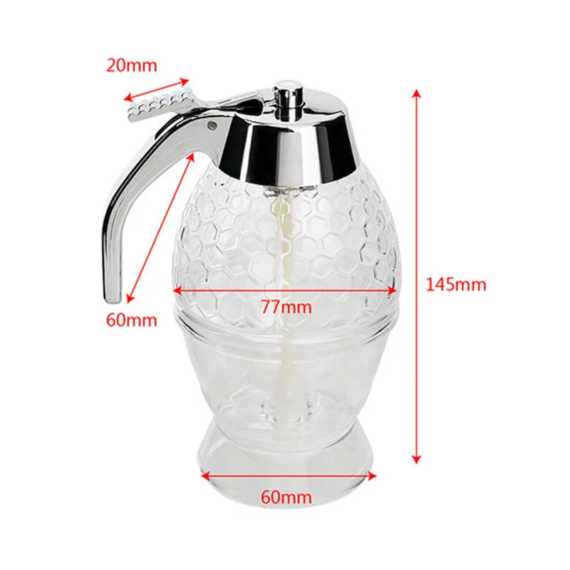 

Squeeze Bottle Honey Jar Container Bee Drip Dispenser Kettle Storage Pot Stand Holder Juice Syrup Cup honey distributor