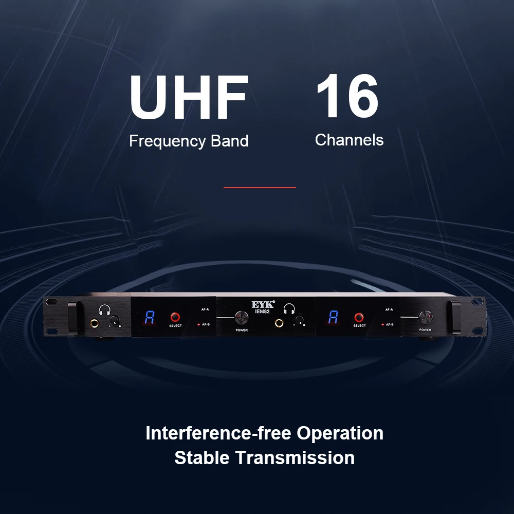 EYK IEM 82 Беспроводной вкладыши мониторинг Системы UHF двухканальная в режиме