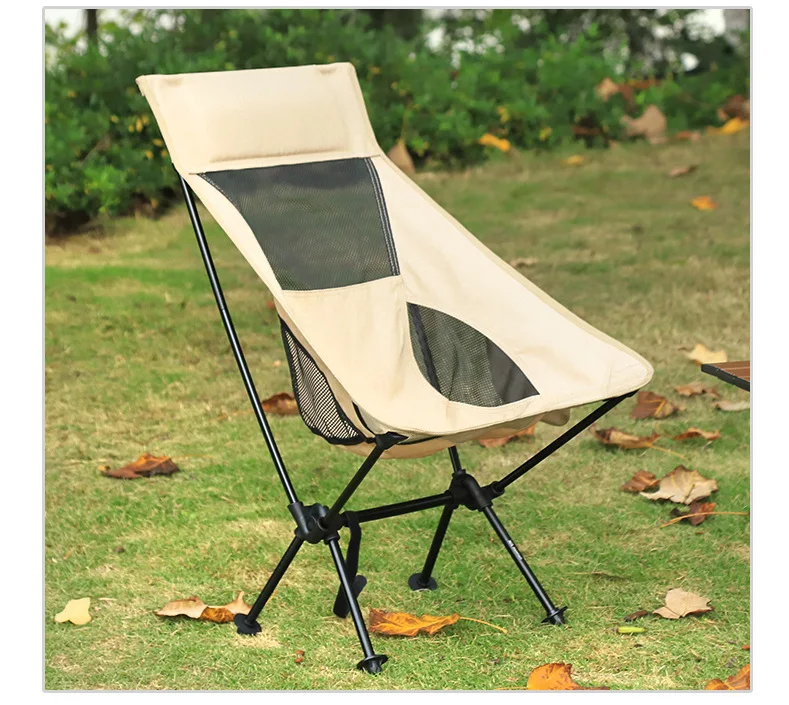 구매 휴대용 초경량 캠핑 의자 베개 알루미늄 합금 정원 피크닉 해변 여행 의자, 야외 접는 낚시 의자