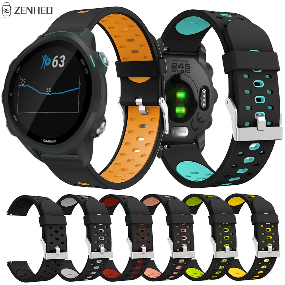 

20 мм силиконовый ремешок для смарт-часов Garmin Forerunner 245 245 м 645 Смарт-часы с заменой ремешка ремешок для смарт-часов Garmin Vivoactive 3