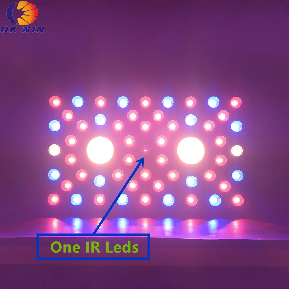 

Qkwin high end COB led grow light 1200W Full spectrum COB with double chip leds dual LENS for high par value