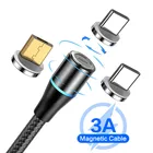 Магнитный зарядный кабель 3 А с Micro USB, зарядное устройство типа C для Huawei P30, P20 Pro, Mate 40, 10 Lite, Honor 20s, 9, 9S, 9A, 9X, 10i
