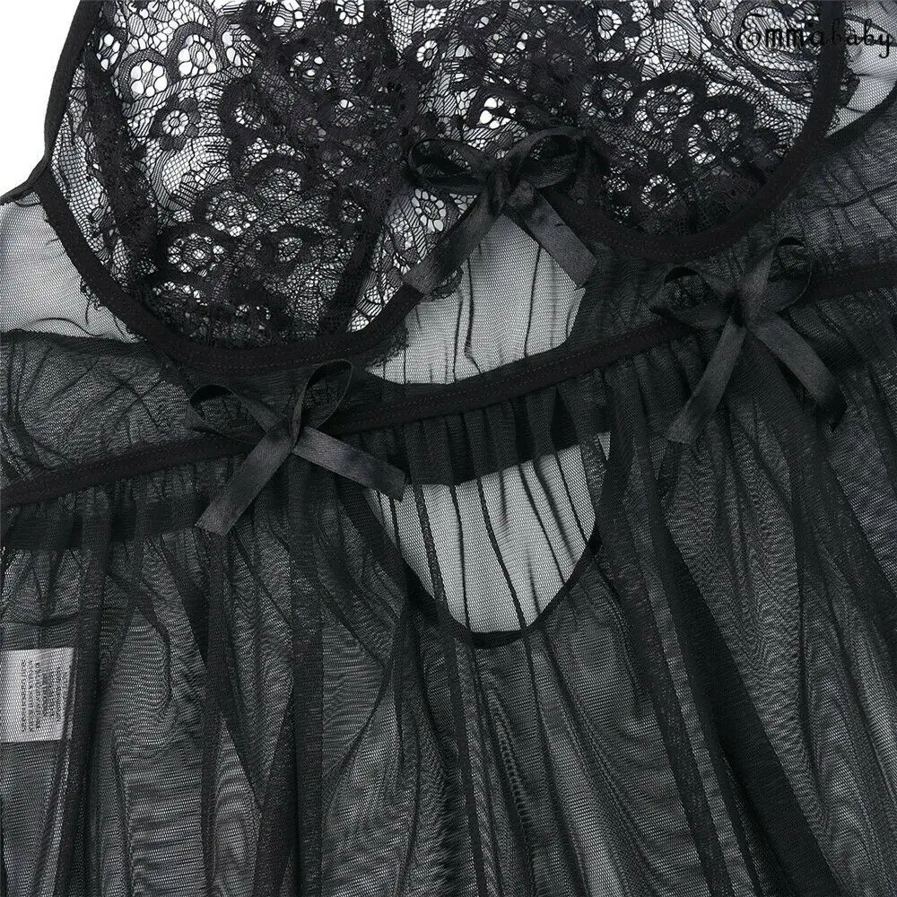 Женский пижамный комплект экзотический черный кружевной очень сексуальное