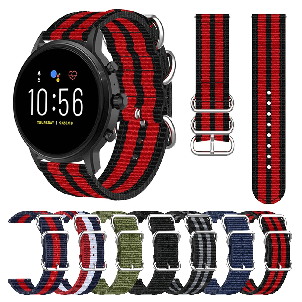 Тканевый ремешок для Fossil Gen 5 Carlyle HR / Julianna Garrett Hybrid Smartwatch тканый нейлоновый браслет