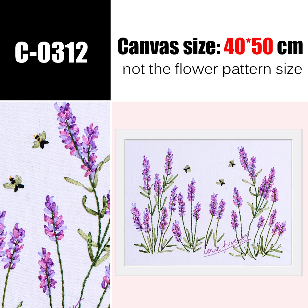 DIY ленты для вышивки с цветами декоративные Картины рукоделия вышивка крестом