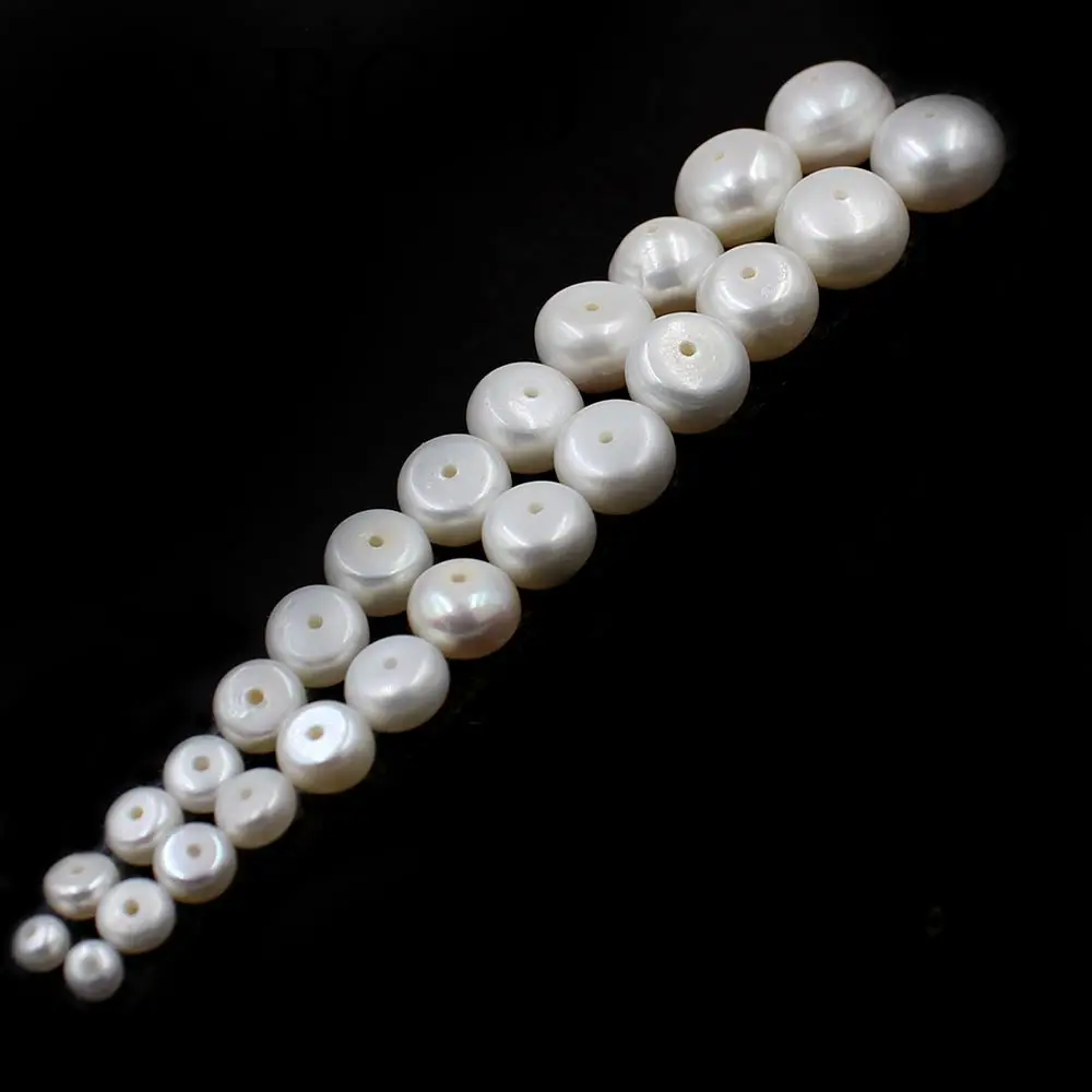 

Бесплатная доставка, 4-12 мм, оптовая продажа, натуральные белые пуговицы класса 3 А, Пресноводный Жемчуг, полуотверстие, серьги «сделай сам», ...