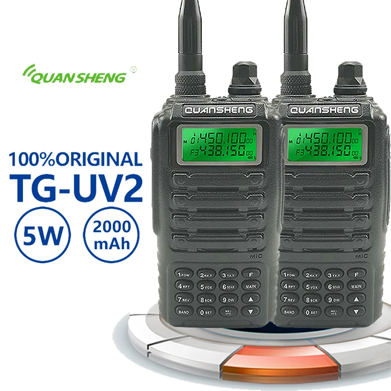 

2PCS Quansheng TG-UV2 Walkie Talkie Dual Band Ham Vhf Mini Walkie Talkie Radio Walkie Talkie Two Way Radio Walkie Talkie Phones
