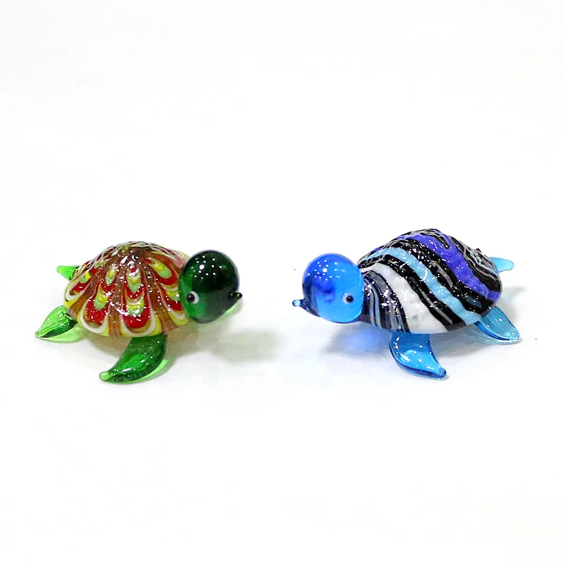 

Mini Glass Animal Figurines Cute Snail Dolphin Octopus Whale Pig Cat Crab Duck Sea Turtle Rabbit Ghost Demon Hedgehog Ornaments