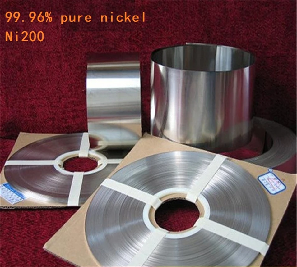 

1kg 0.2mm * 25mm Pure Nickel Plate Strap Strip Sheets 99.96% pure nickel for Battery electrode electrode Spot Welding Machine