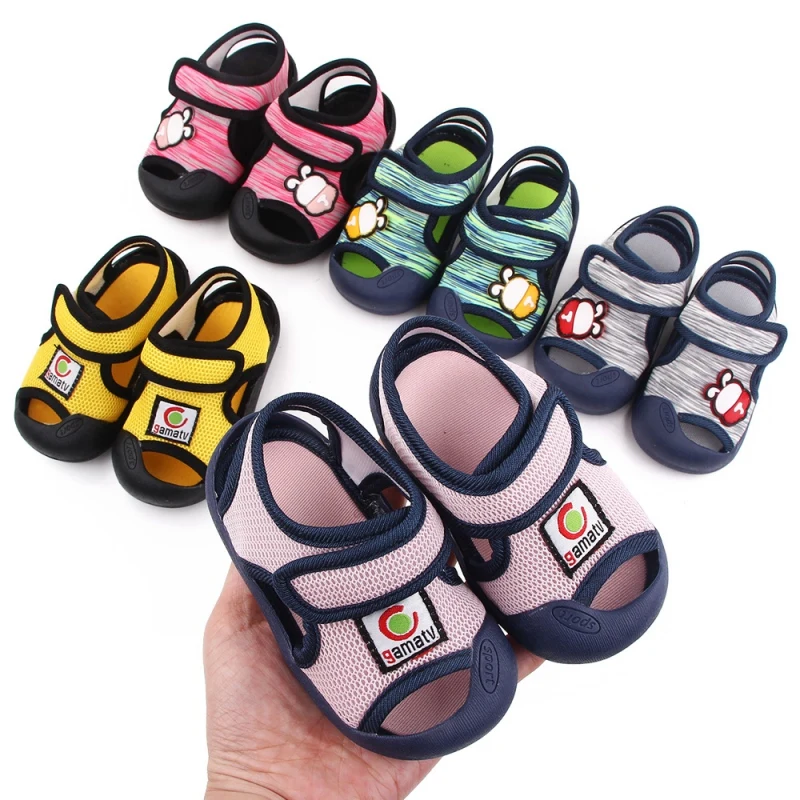 

1-3T Summer Newborn Toddler Baby Boy Girl Sandals Cartoon Print Beach Soft Sole Non-Slip First Walkers
