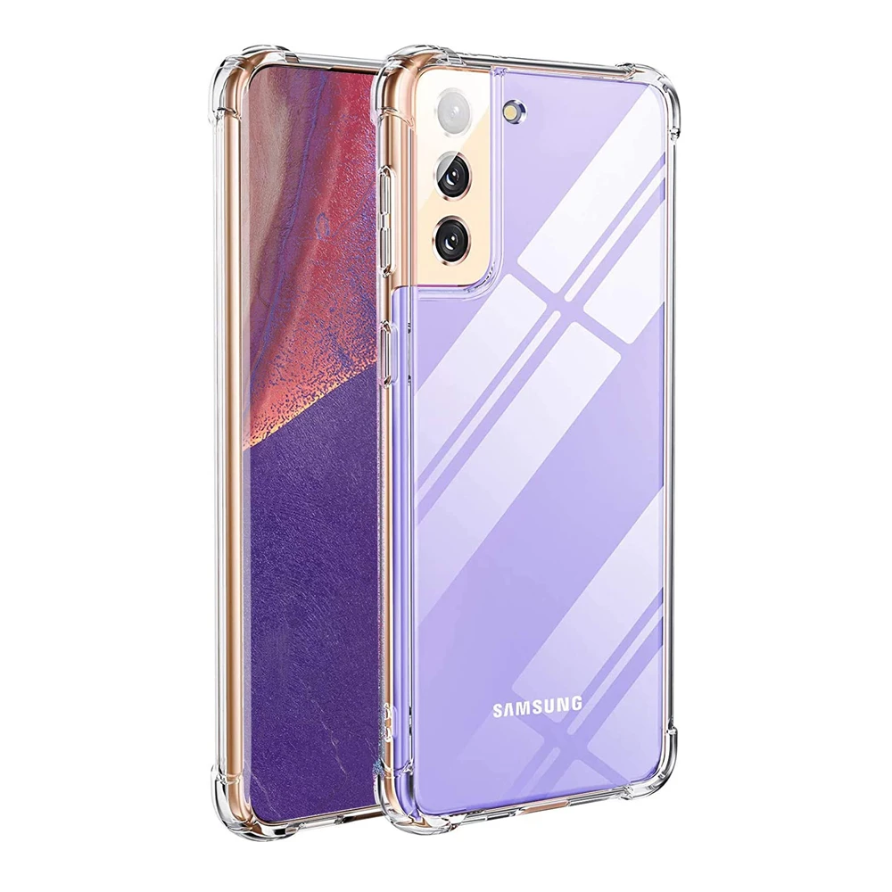 

Clear Air Cushion Case for Samsung Galaxy S21 S20 FE S10e S10 S9 S8 Plus Reinforced Shockproof Corner Soft Silicone Case