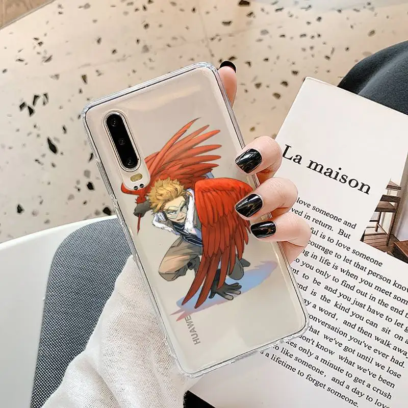 

Hawks Coat Anime Phone Case Transparent for Samsung A71 S9 10 20 HUAWEI p30 40 honor 10i 8x xiaomi note 8 Pro 10t 11