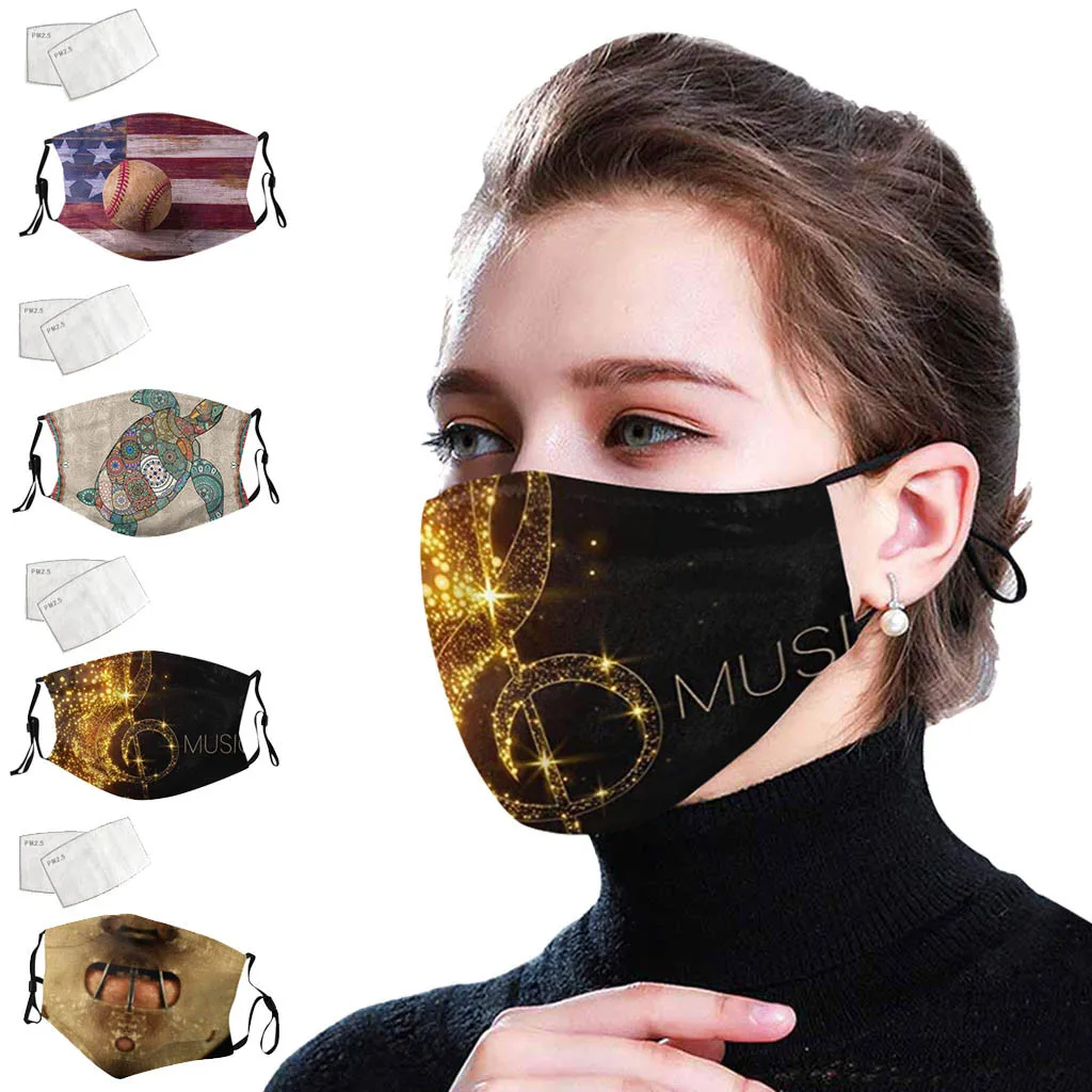 Женский Принт Mascarilla ветрозащитная Дымчатая защита от пятки маскарадный