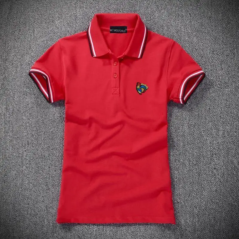 Модные летние новые женские рубашки поло с коротким рукавом повседневные