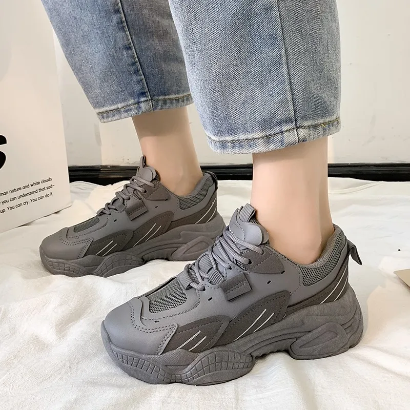 

2021 New Thick-soled Shadow Gray Feet Small Tide Brand Wisdom Smoked Sneakers Shoes for Women Sneakers