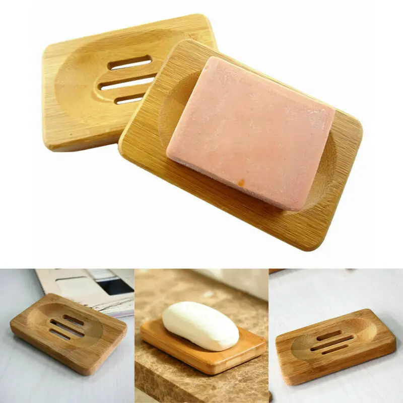 Поднос для мыла из натурального бамбука держатель стеллаж хранения дома ванной