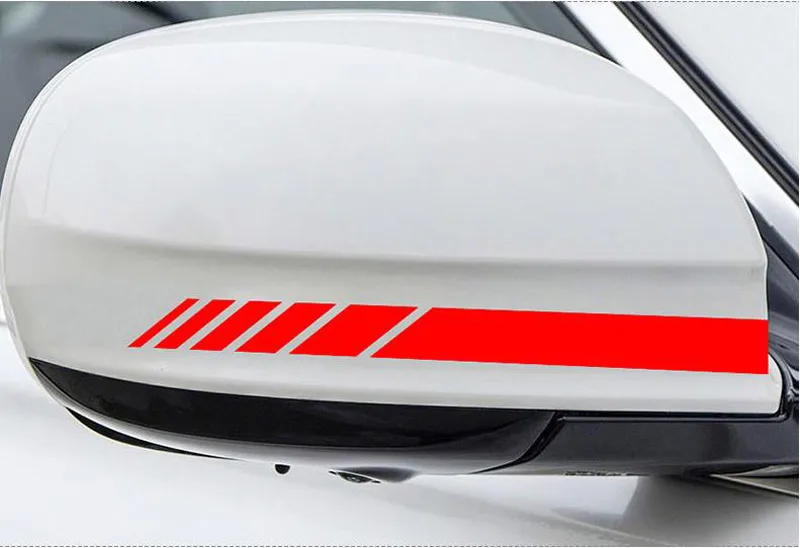 Автомобильный Стайлинг украшение для зеркала заднего вида наклейка в полоску