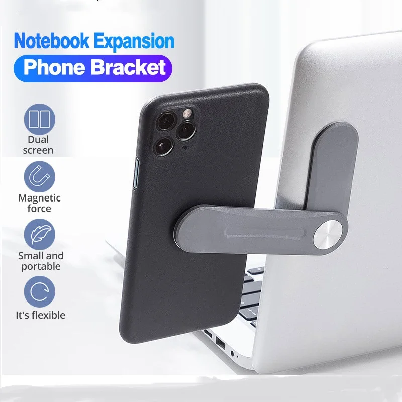 

Magnetic Folding Stand for Phone Stand Holder Extension Multifunction Adjust Support Laptop Side Mount Connect Tablet Bracket