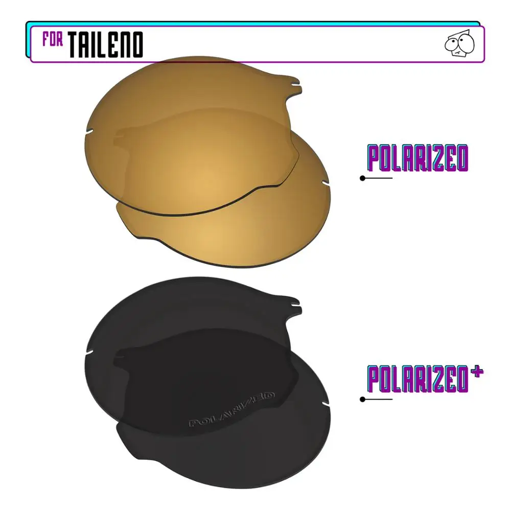 EZReplace Polarized Replacement Lenses for - Oakley Tailend Sunglasses - BlackPPlus-GunmetalP
