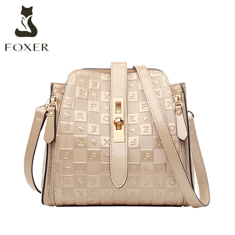 Сумка FOXER Женская на плечо глянцевая кросс боди из ПВХ роскошный мессенджер с