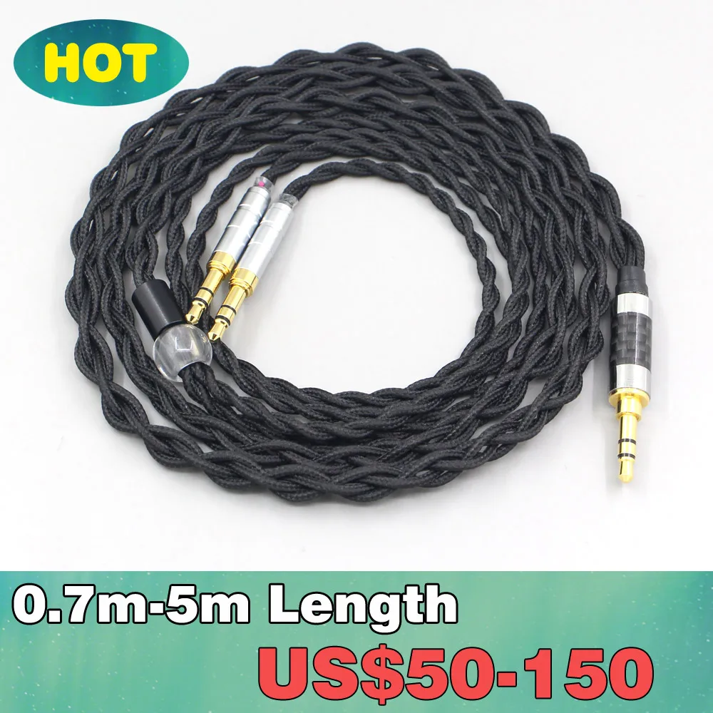 

Pure 99% Silver Inside Headphone Nylon Cable For ONKYO SN-1 JVC HA-SW01 HA-SW02 McIntosh Labs MHP1000 3.5mm Pin LN007442