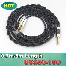 Pure 99% Silver Inside Headphone Nylon Cable For Hifiman Sundara Ananda HE1000se HE6se DEVA he400se Arya He-35x Edition XS