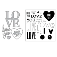 all the love bundle stamp set and coordinating dies heart love clear stamp for diy scrapbooking card making crafts 2021 new