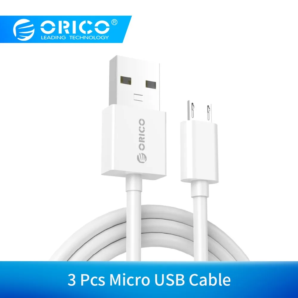 ORICO ADC Micro USB кабель USB2.0 кабель для зарядки и передачи данных 3 шт. круглый кабель для Xiaomi huawei samsung