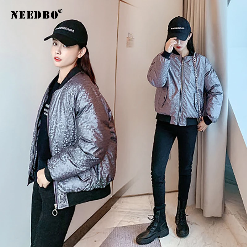 NEEDBO Winter Jacket Women 2020 Parka Mujer Casaco Cotton Padded Short Puffer Jacket Women Winter Coat Warm Casual Casaco Parka