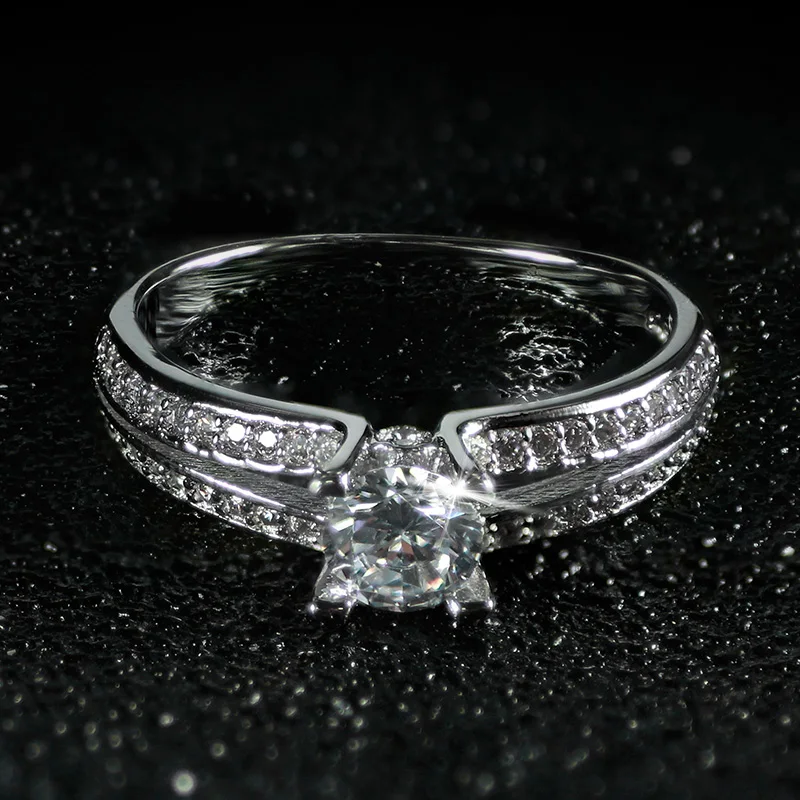 925 стерлингового серебра обручальные кольца для женщин класса AAA циркон