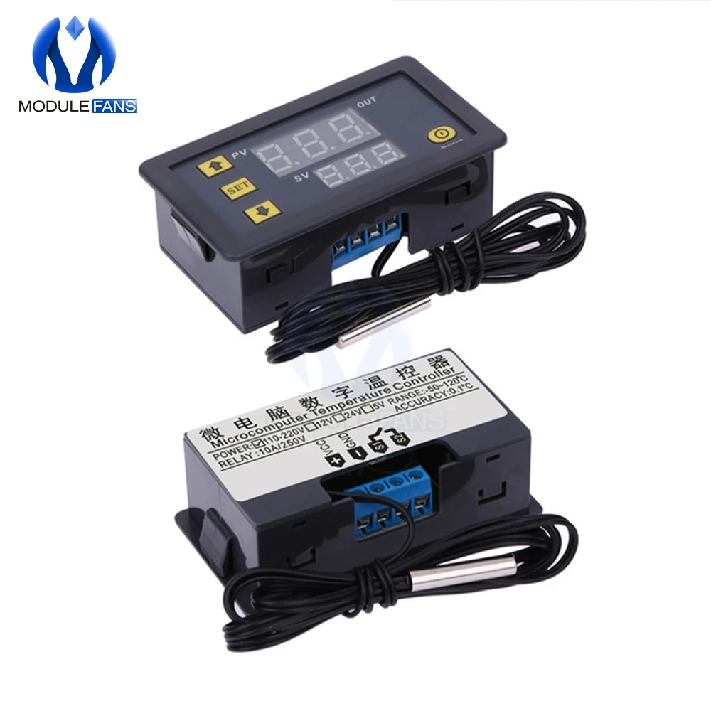 Цифровой светодиодный термостат W3230 высокоточный термометр датчик температуры